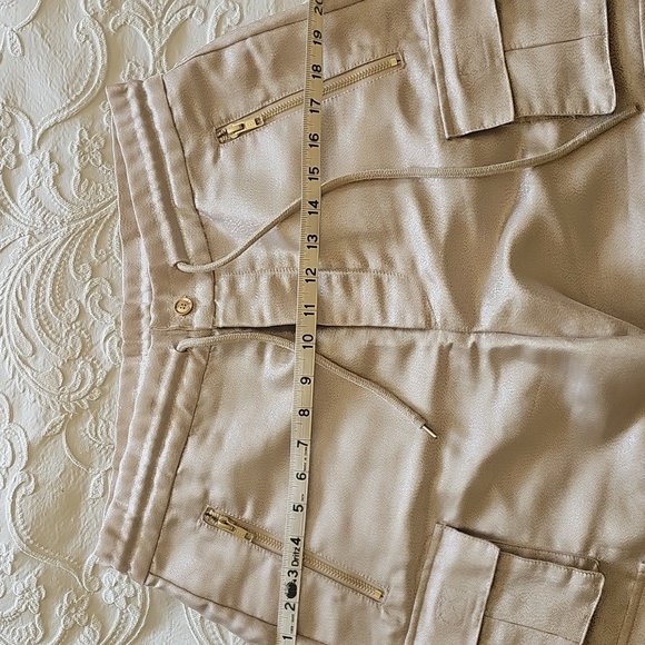 Cynthia Rowley Women's Metallic Cargo Pants in Rose Gold - Picture 7 of 7